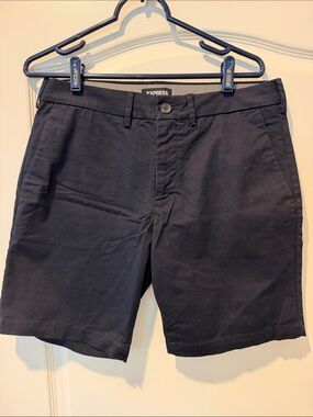 Express Dark Navy Flat Front Men’s Shorts
